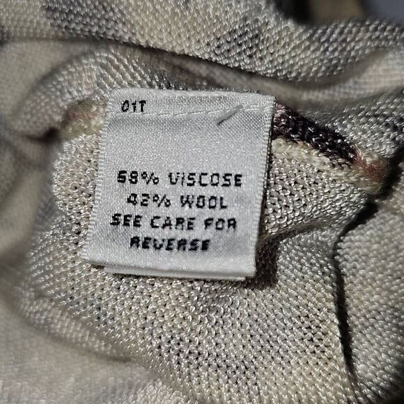 St John Collection Womens Wool Blend Leopard Faux Wrap Sweater Small - Picture 5 of 5